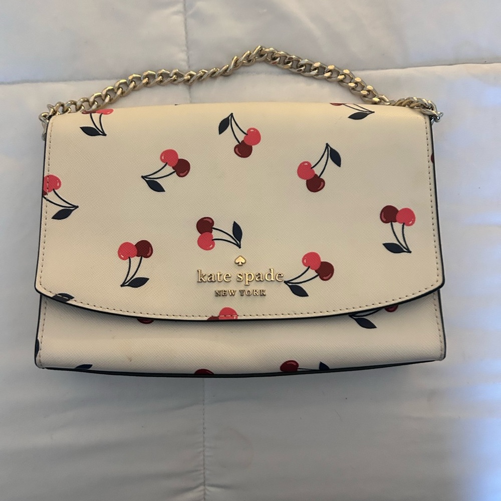 Kate Spade Cream Crossbody Bag with Cherry Print